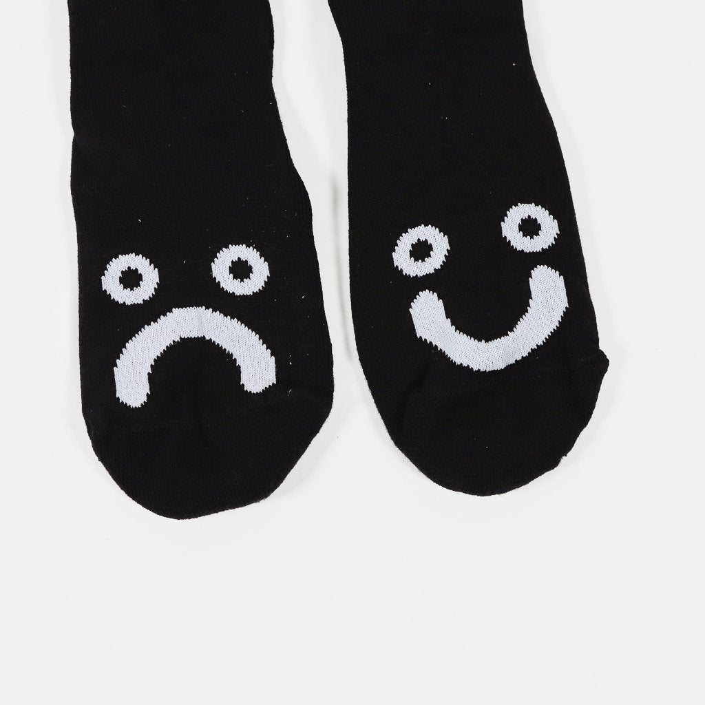 Polar Skate Co. Happy Sad Black Socks