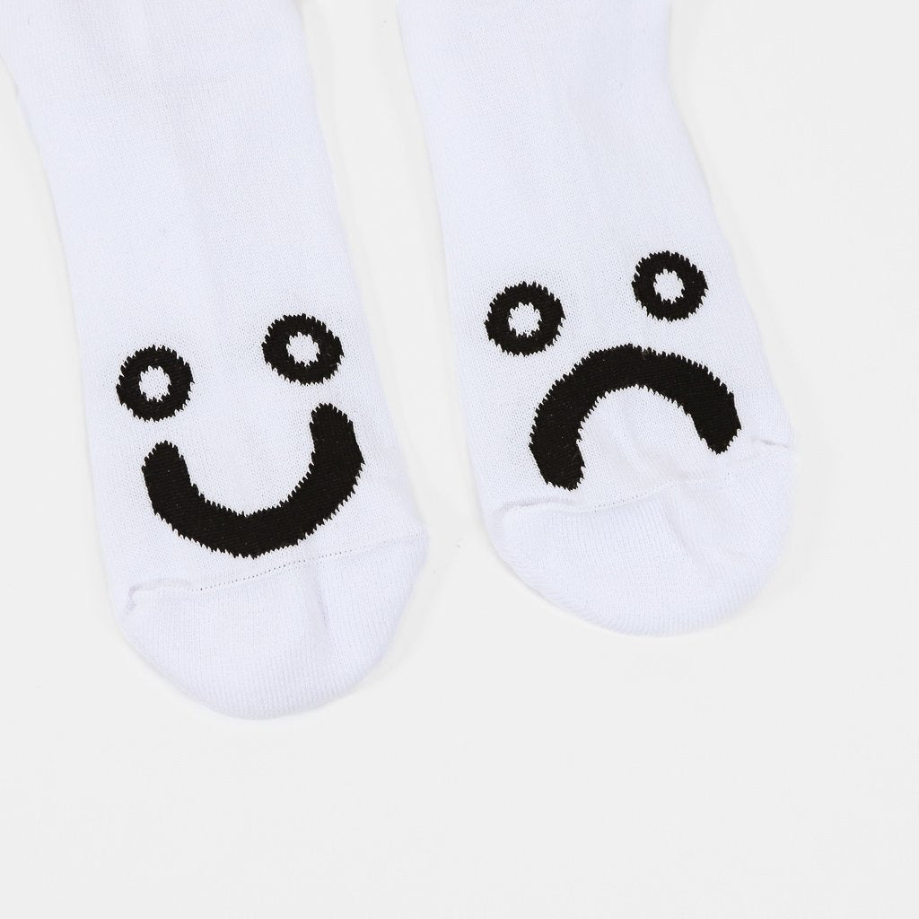 Polar Skate Co. Happy Sad White Socks