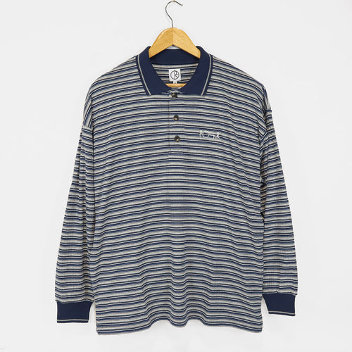 Polar Skate Co. - Stripe Longsleeve Polo Shirt - Navy