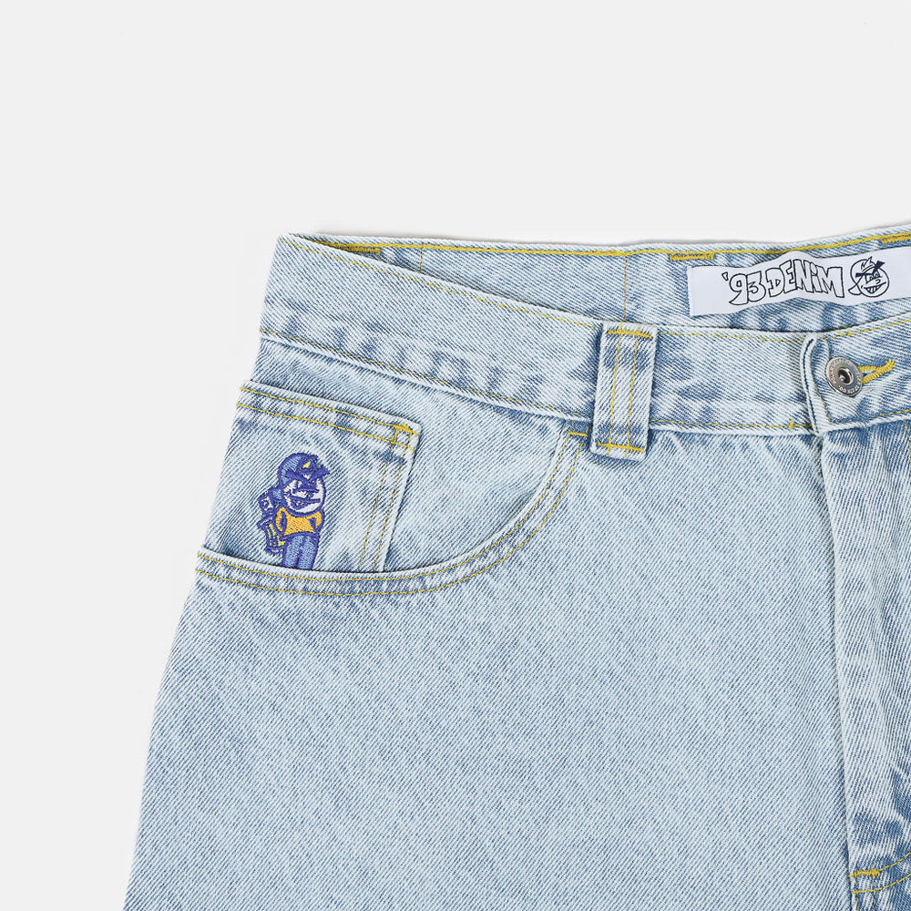 Polar Skate Co. Light Blue '93 Denim Jeans Pocket Embroidery