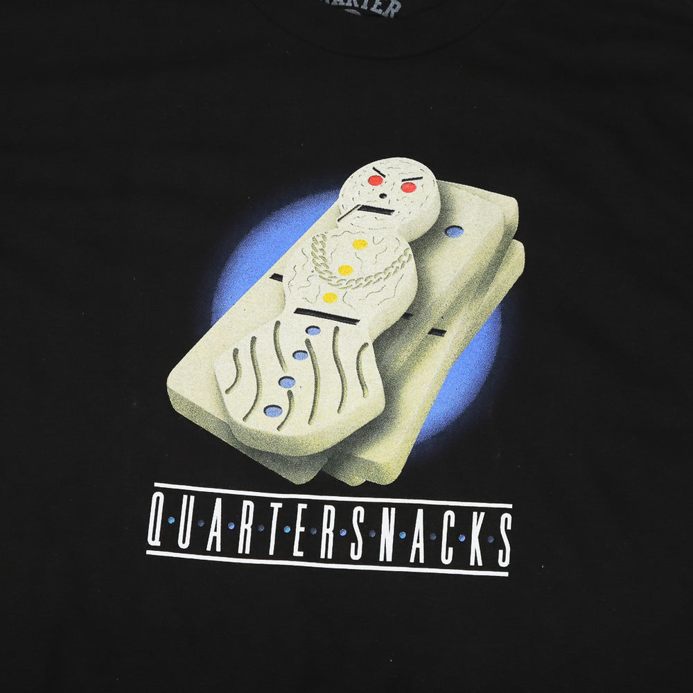 Quartersnacks Domino Black T-Shirt Front Print