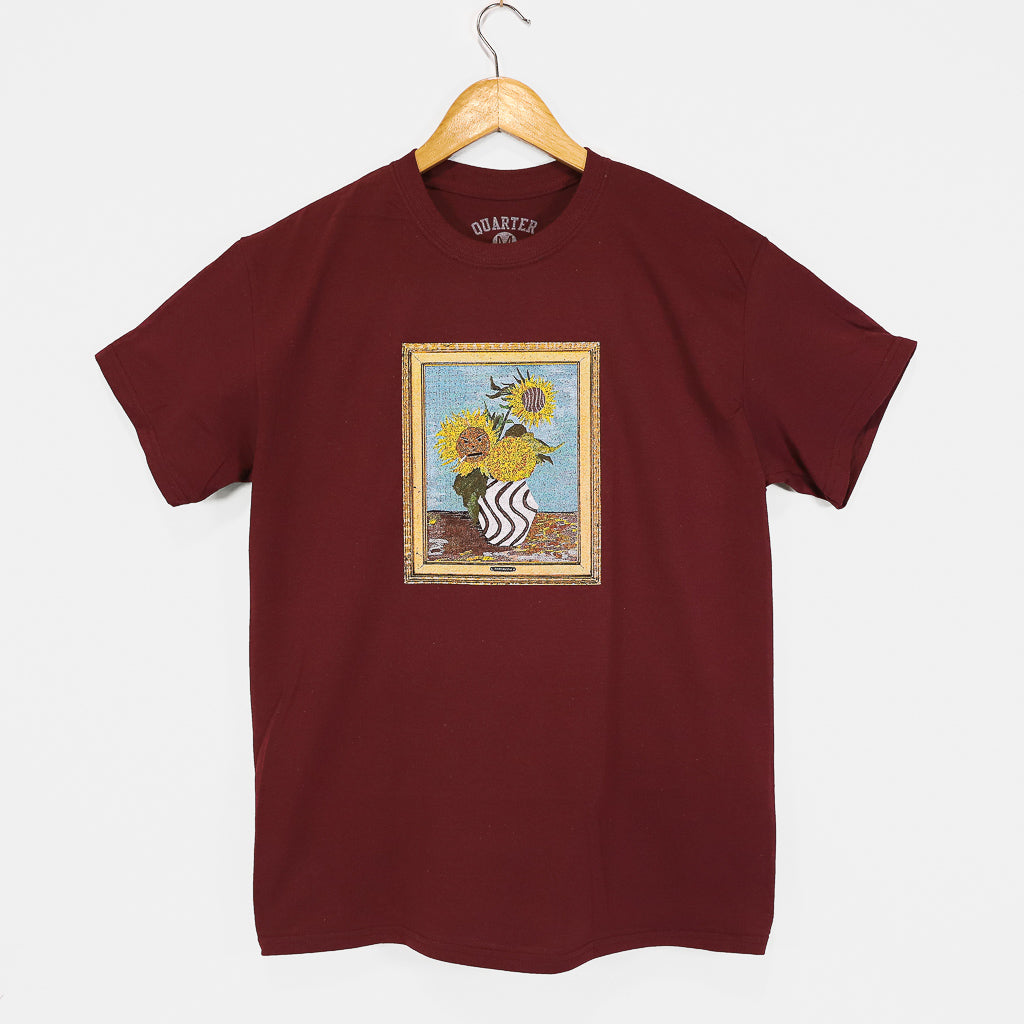 Quartersnacks Fine Art Burgundy T-Shirt