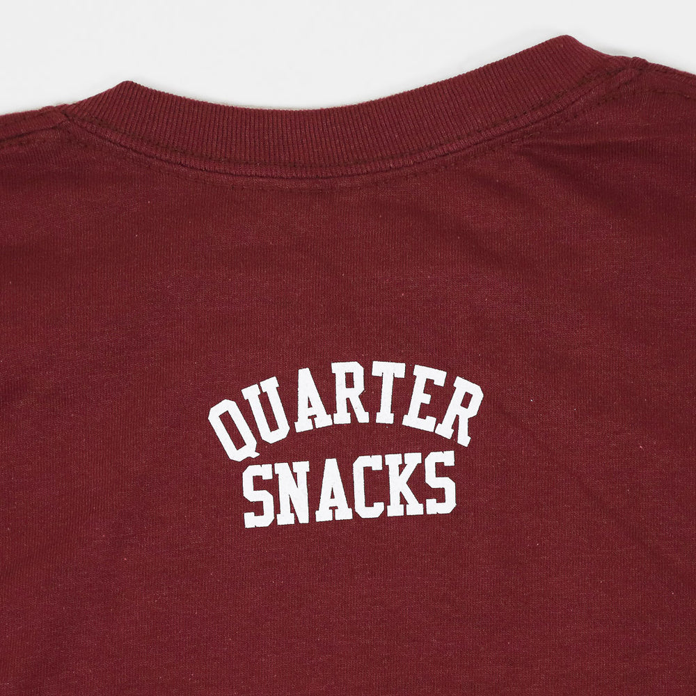 Quartersnacks Fine Art Burgundy T-Shirt Back Print