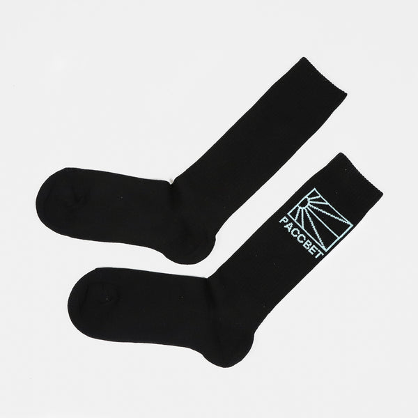 Rassvet (Paccbet) - Logo Knit Socks - Black / Mint