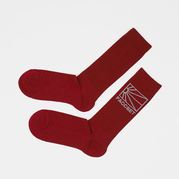 Rassvet (Paccbet) - Logo Knit Socks - Red / Blue