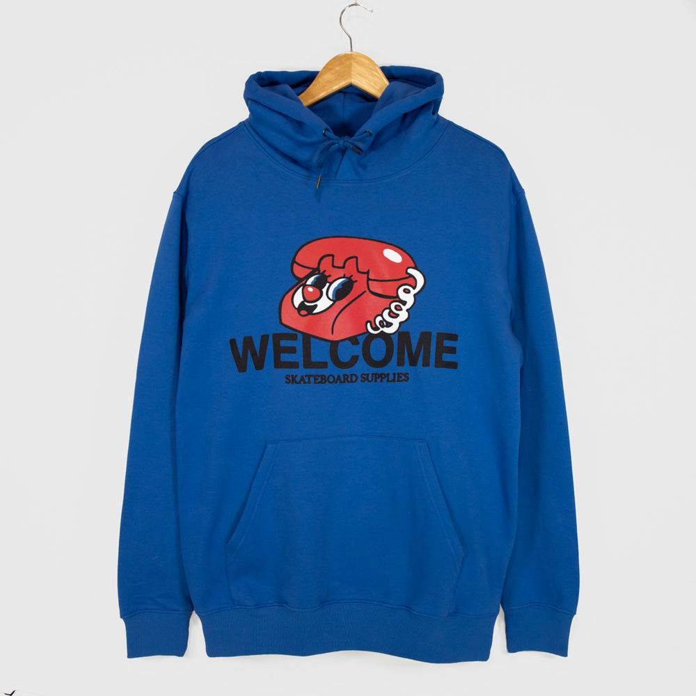 Welcome Skate Store Red Alert Royal Blue Pullover Hooded Sweatshirt