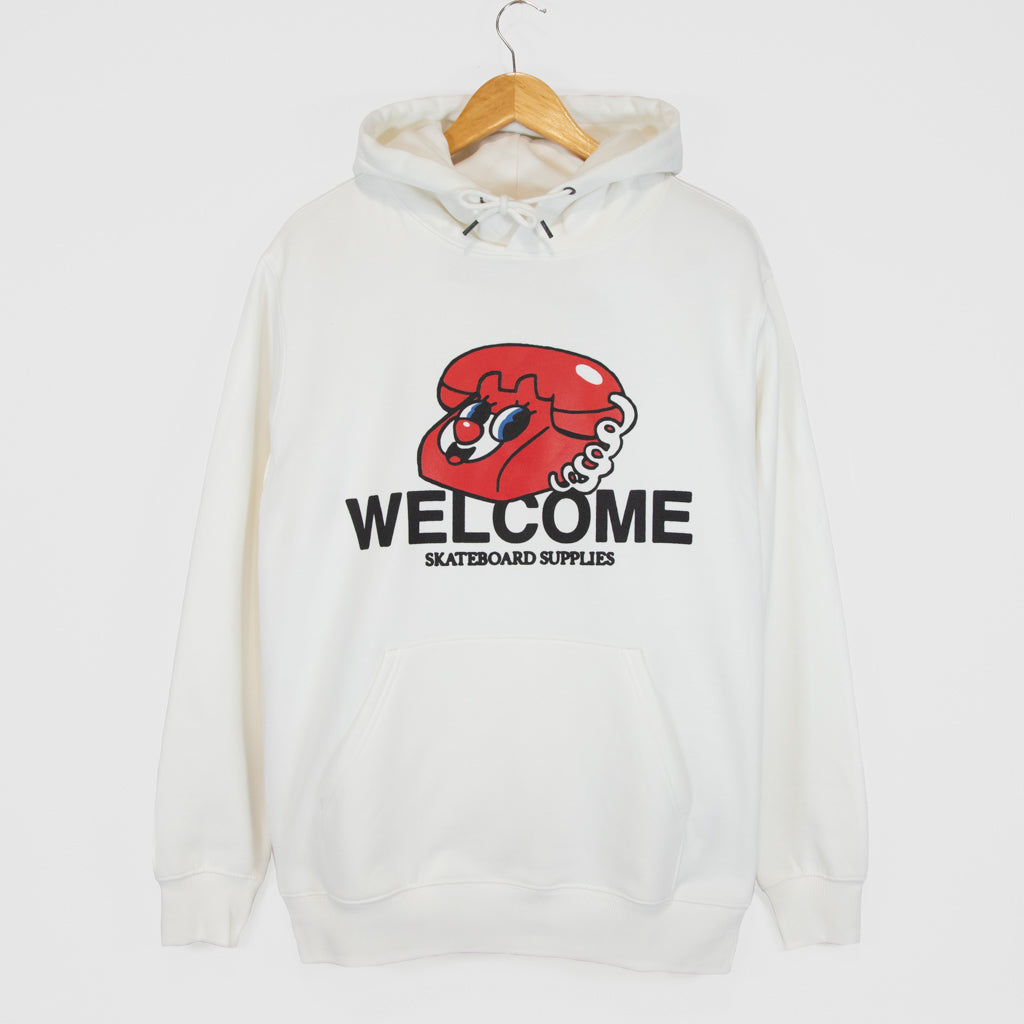 Welcome Skate Store Red Alert White Mist Pullover Hooded Sweatshirt