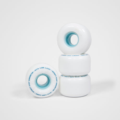 Ricta Wheels - 54mm (78a) Wide Clouds Skateboard Wheels - White / Blue