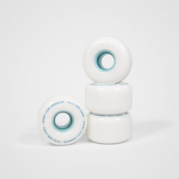 Ricta Wheels - 56mm (78a) Clouds Skateboard Wheels - White / Blue