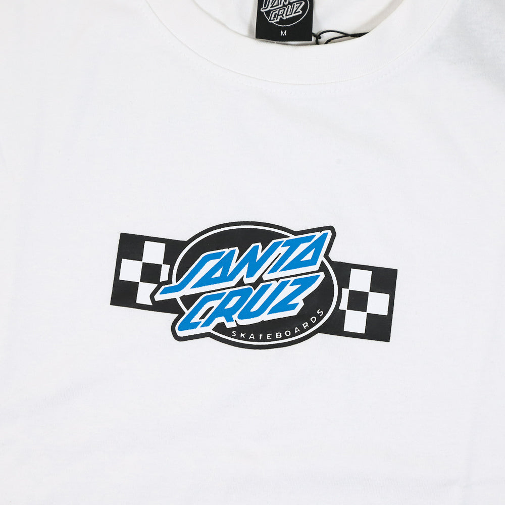 Santa Cruz Contest Oval White Longsleeve T-Shirt Front Print