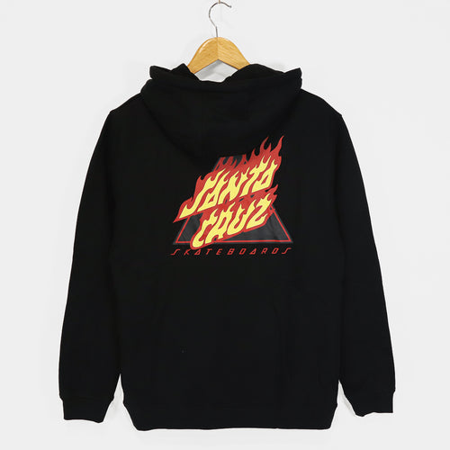 Santa Cruz - Flamed Not A Dot Pullover Hooded Sweatshirt - Black