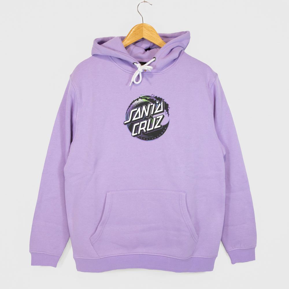 Santa Cruz Holo Wave Dot Lavender Pullover Hooded Sweatshirt 