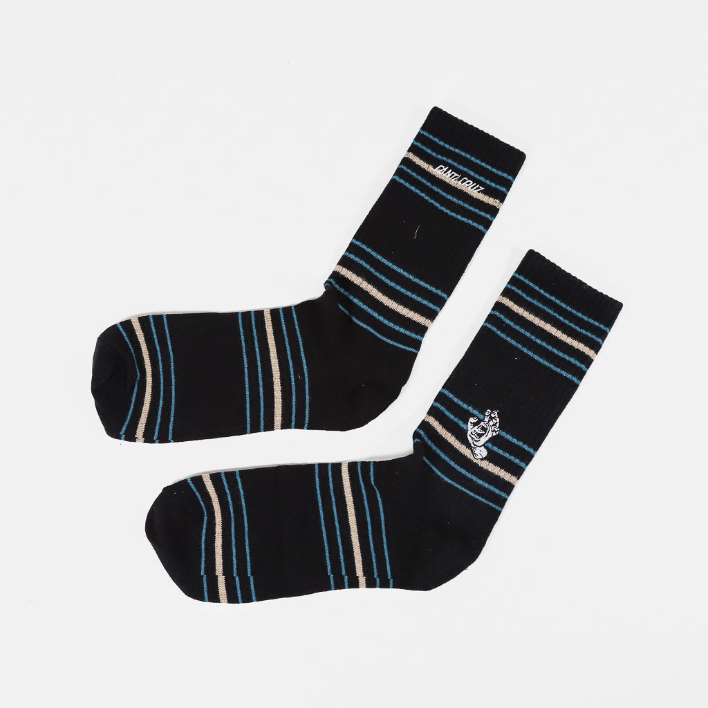 Santa Cruz Mini Mono Hand Black Stripe Socks 