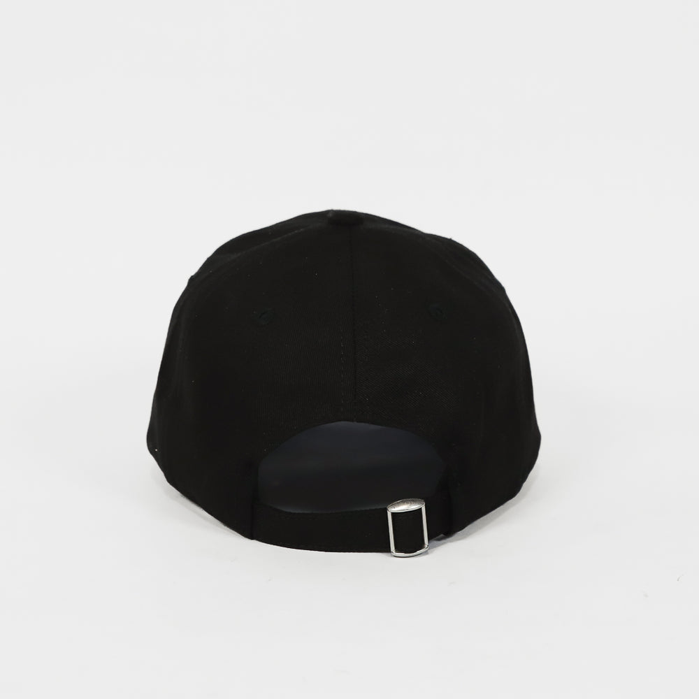 Skateboard Cafe - Checkerboard Embroidered Black 6-Panel Cap