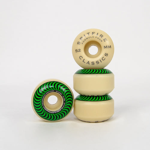 Spitfire - 52mm (99a) Formula Four Classics Skateboard Wheels (Green)