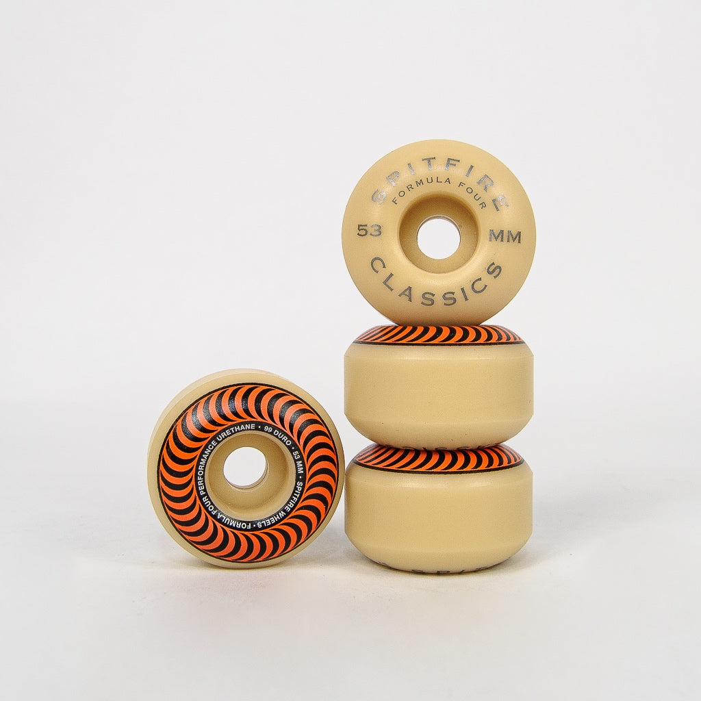 Spitfire - 53mm (99a) Formula Four Classics Skateboard Wheels (Orange)