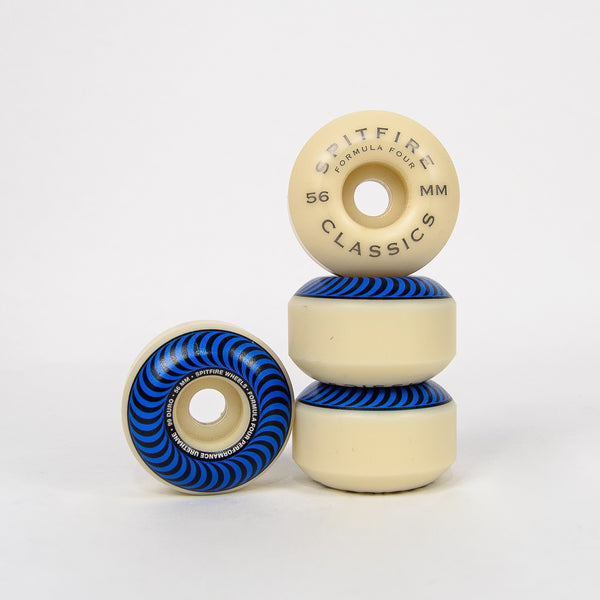 Spitfire - 56mm (99a) Formula Four Classics Skateboard Wheels (Blue)