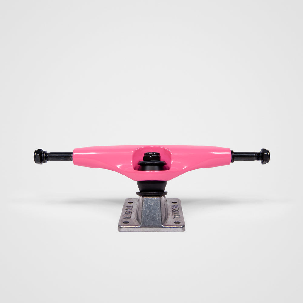 A Pair Of Safety Pink 5.0 Tensor Alloys Skateboard Trucks 