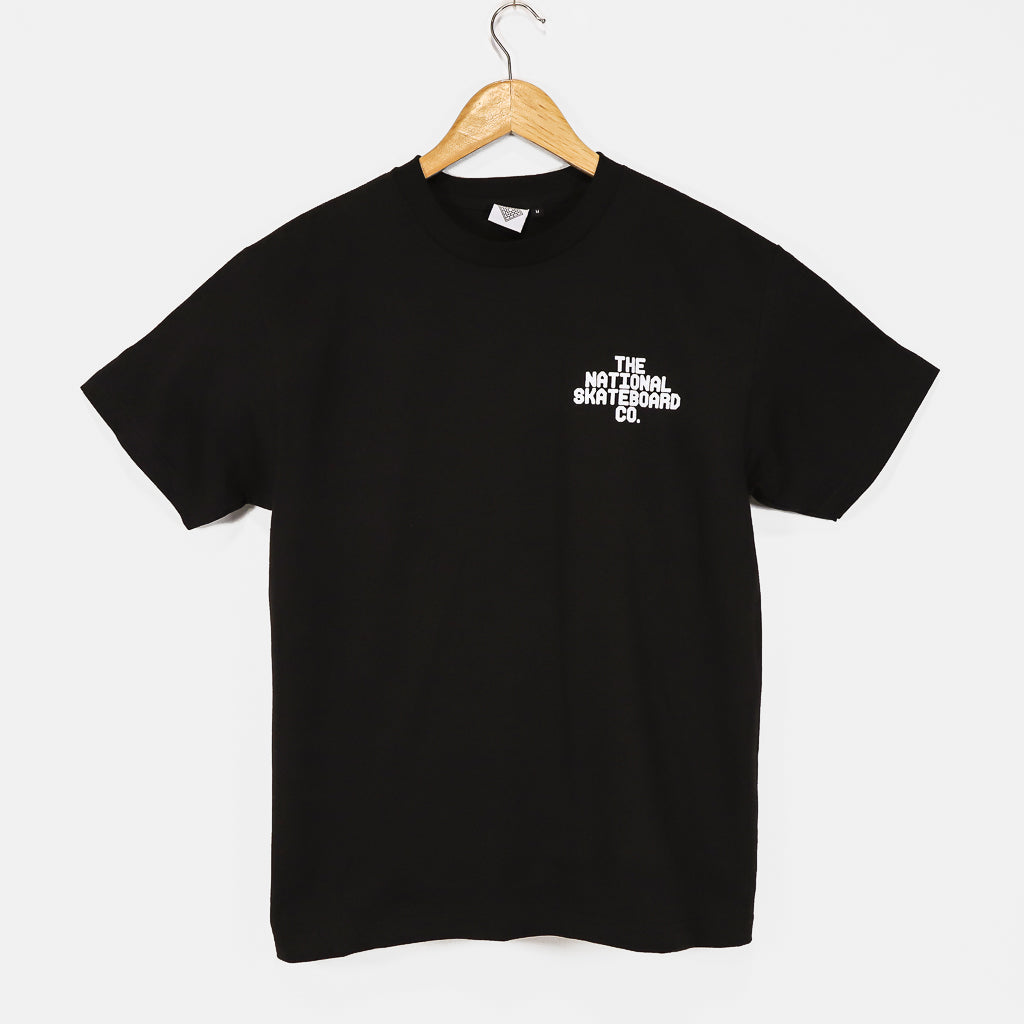 The National Skateboard Co. Block Logo Black T-Shirt
