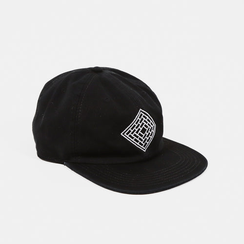 The National Skateboard Co. - Logo Embroidered 6-Panel Cap - Black