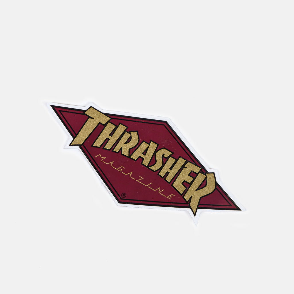 Thrasher Burgundy Diamond Logo Medium 4" Sticker