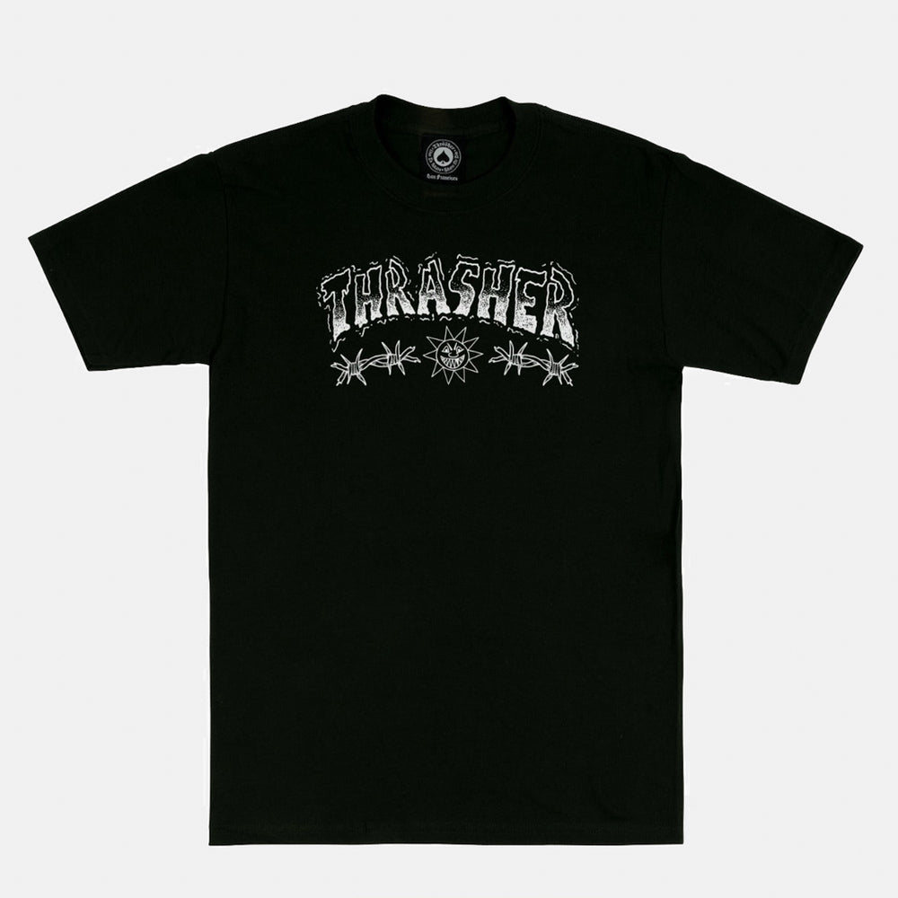 Thrasher Magazine Barbed Wire Black T-Shirt