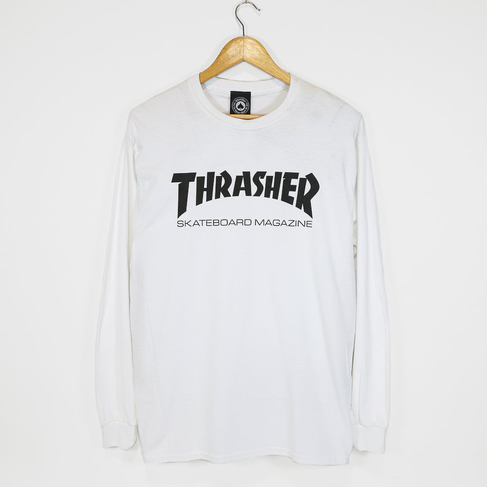 Thrasher Magazine Skate Mag Logo White Longsleeve T-Shirt