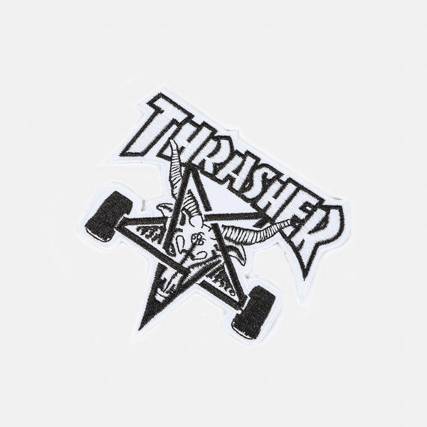 Thrasher Magazine - Skate Goat Patch - White / Black