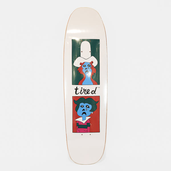 Tired Skateboards - 8.625” Donny Shape Sad Faces Skateboard Deck