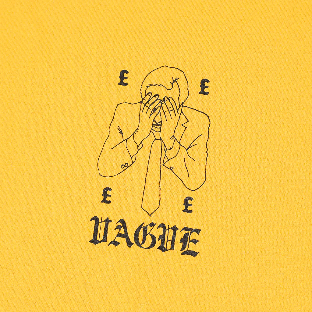 Vague Mag Collapsed Economy Yellow T-Shirt Front Print