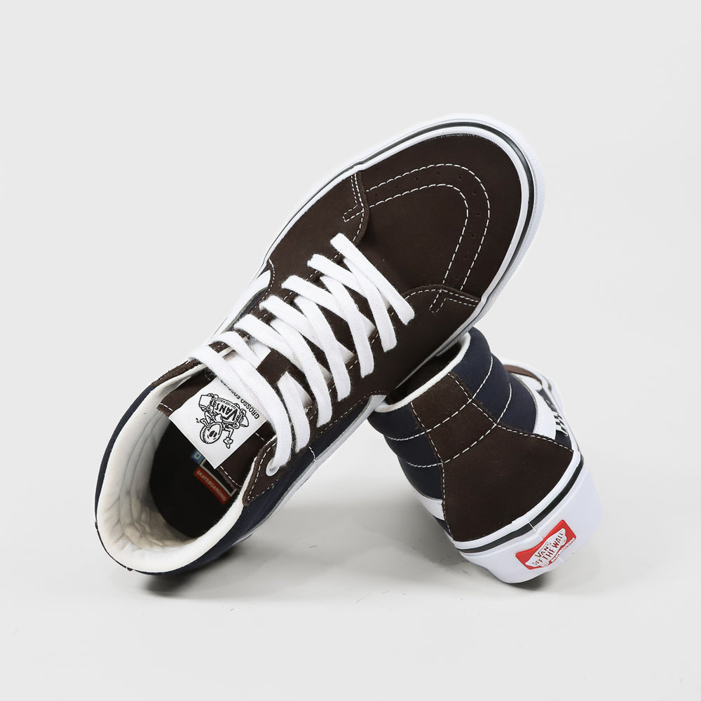 Vans Brown And Navy Skate Grosso Mid Shoes