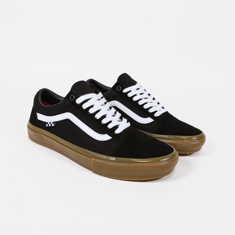 Vans Black And Gum Skate Old Skool Shoes