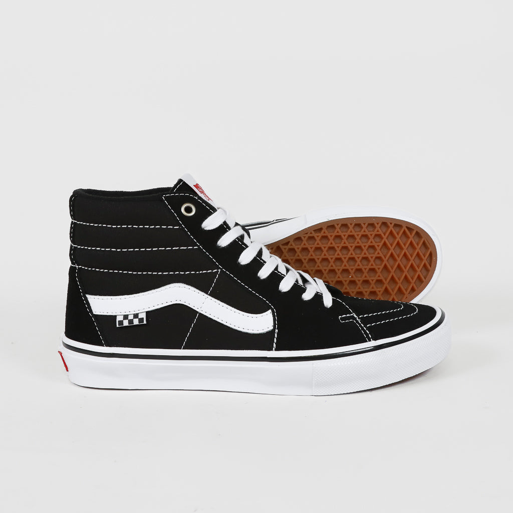 Vans Black And White Skate Sk8-Hi Shoes