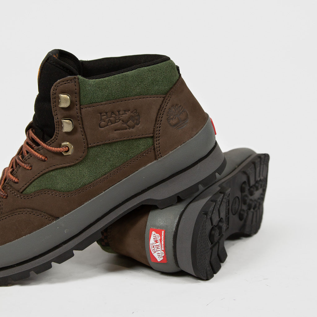 Vans Timberland Green And Brown Half Cab Hiker Shoes