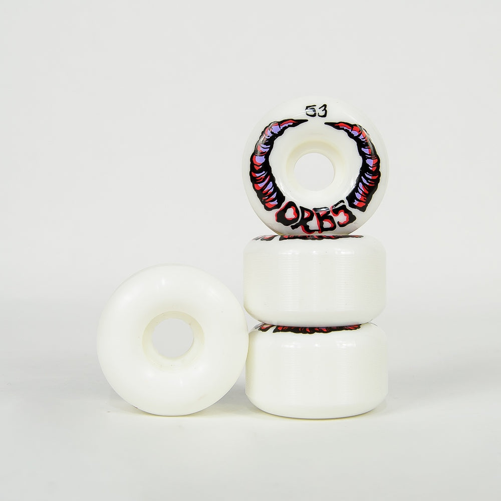 Welcome Skateboards 53mm 99a Orbs Apparitions White Wheels