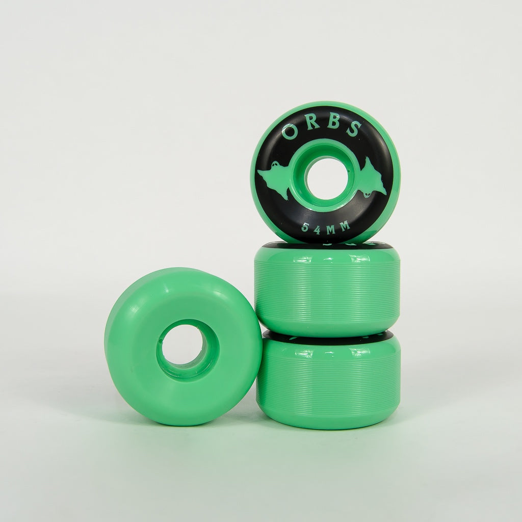 Welcome Skateboards 54mm 99a Orbs Specter Mint Green Solids Wheels