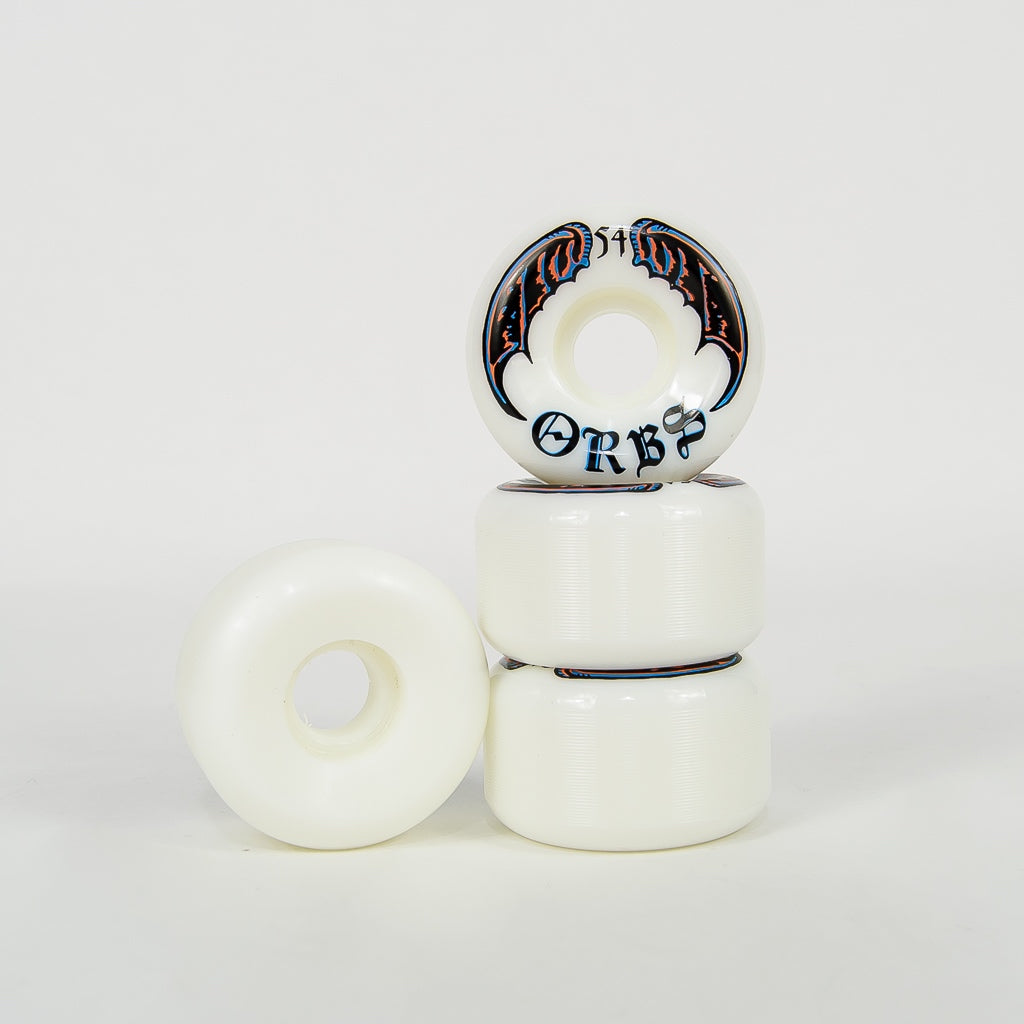 Welcome Skateboards 54mm 99a Orbs Specter White Wheels