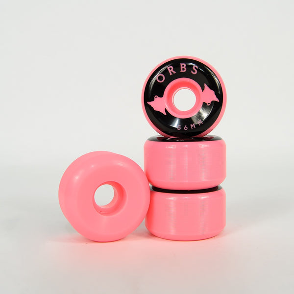 Welcome Skateboards - 56mm (99a) Orbs Specter Solids Wheels - Coral