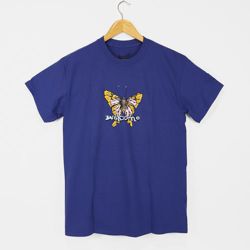 Welcome Skateboards - Butterfly Garment Dyed T-Shirt - Metro Blue