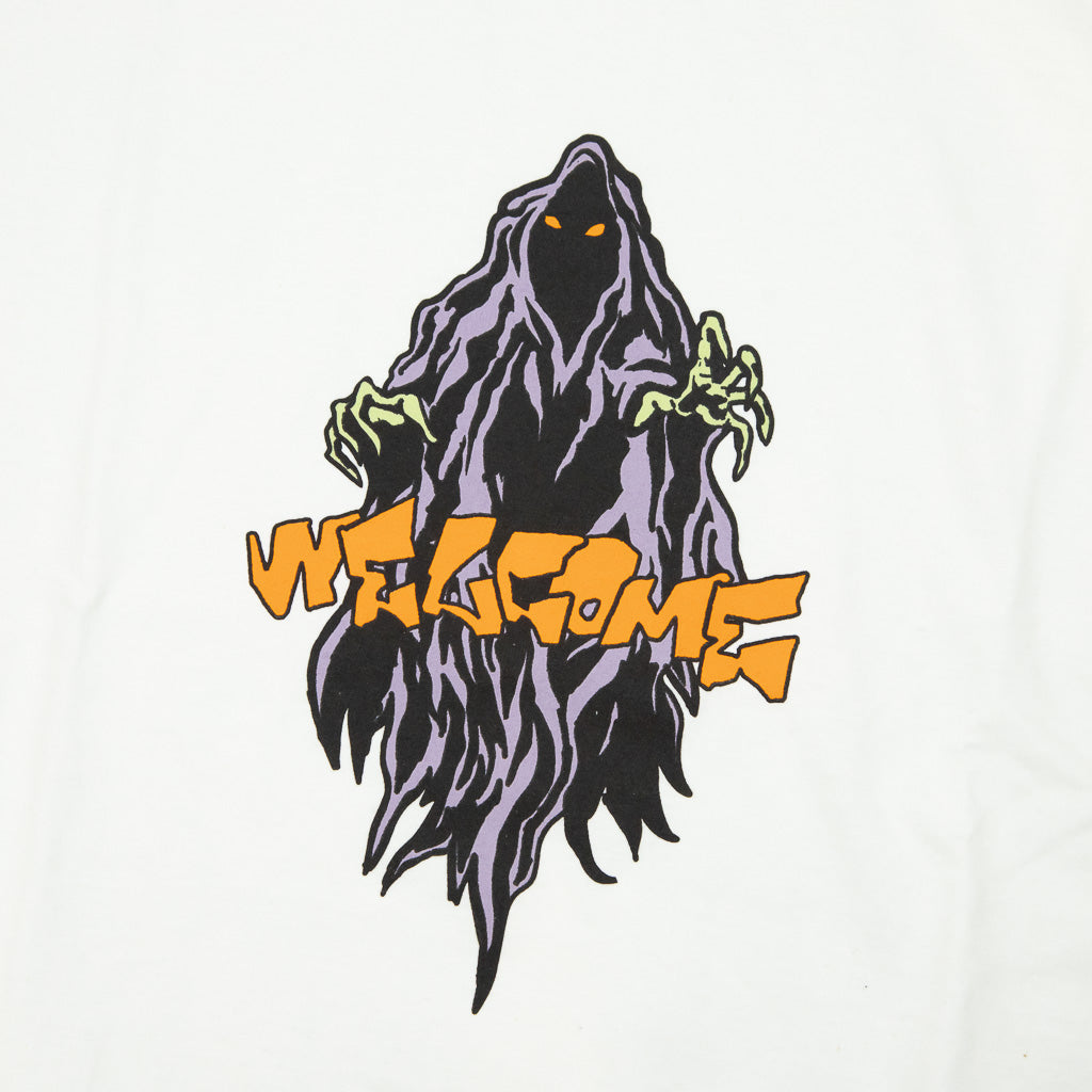 Welcome Skateboards Ghoul White T-Shirt Front Print