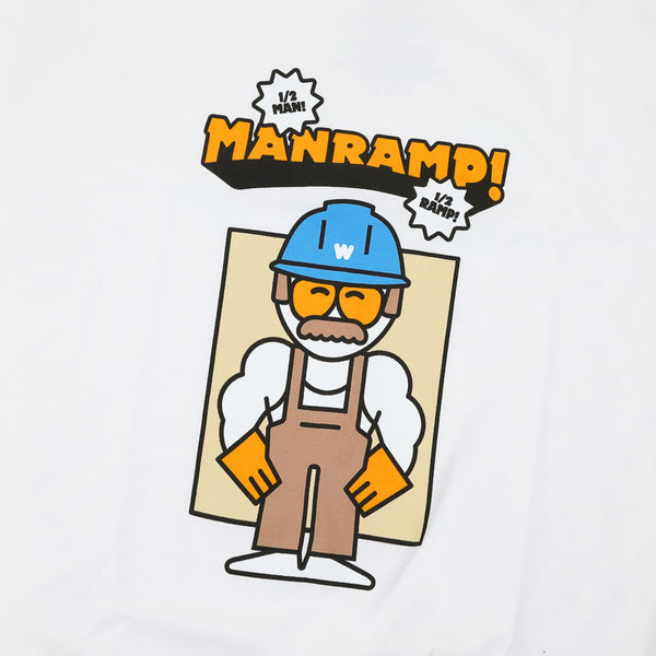 Worble Skateboards - Manramp T-Shirt - White