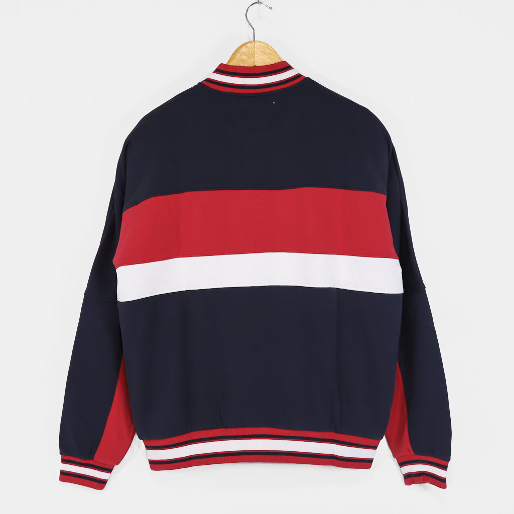 Yardsale - Pradel Full Zip Sweatshirt - Navy / Red / White Small