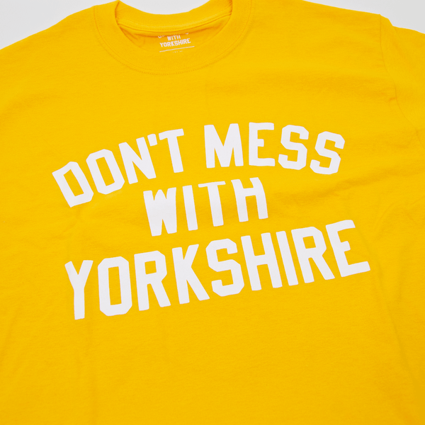 Don't Mess With Yorkshire - Classic Longsleeve T-Shirt - Gold / White