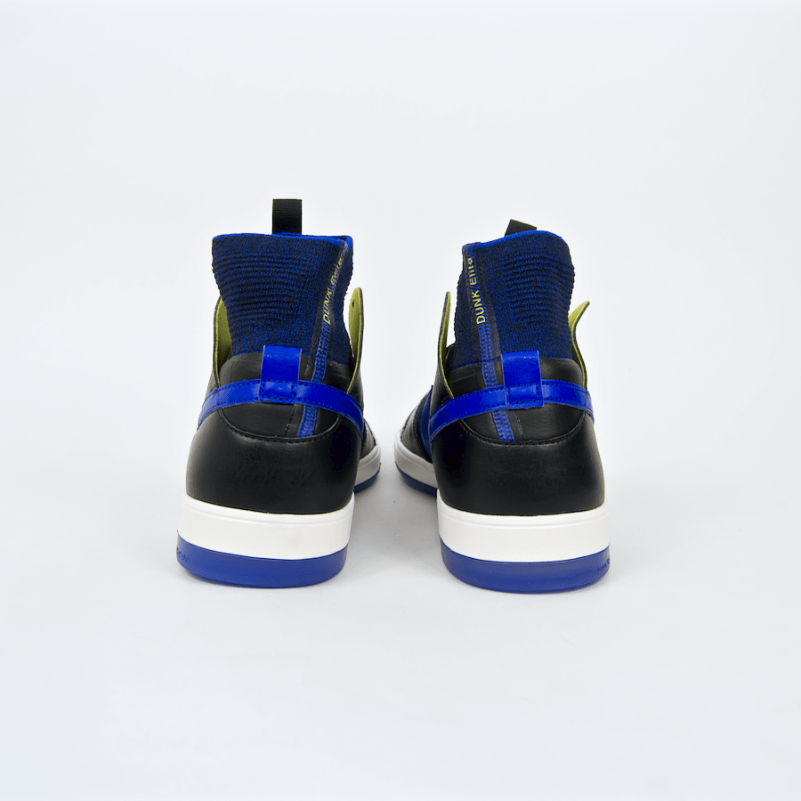 Nike SB - Dunk Elite High QS Shoes (Kev Terp) - Black / Racer Blue -Sail - Sonic Yellow