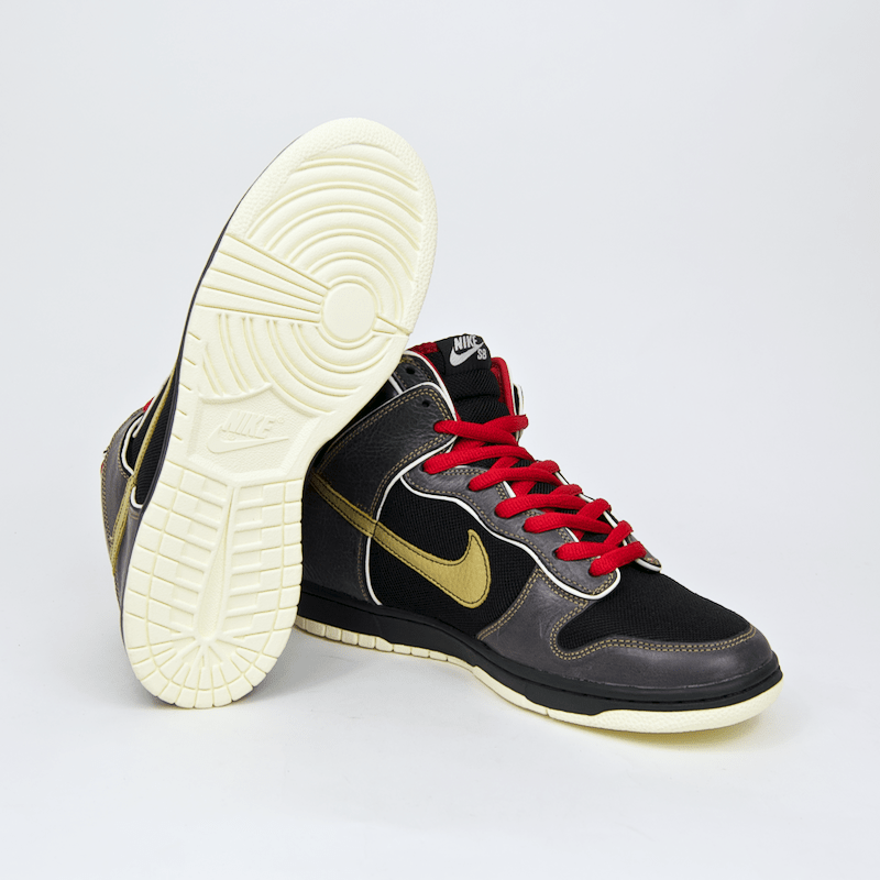 Nike SB - Dunk High Premium SB 'Marshall Amp' Shoes - Black / Metallic Gold