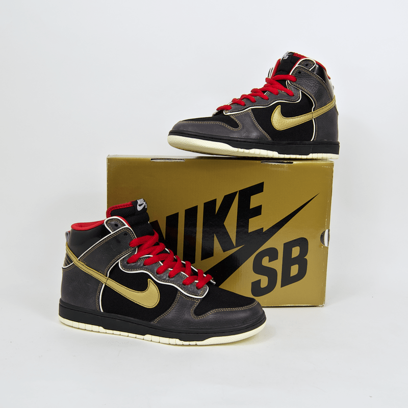 Nike SB - Dunk High Premium SB 'Marshall Amp' Shoes - Black / Metallic Gold