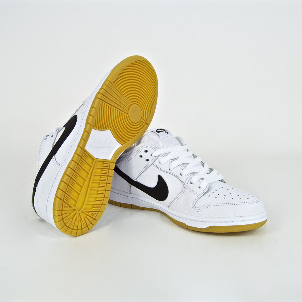 Nike SB White And Gum Dunk Low Pro Orange Label ISO Shoes