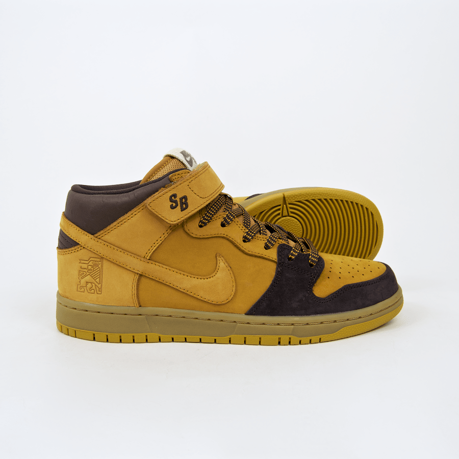 Nike SB Lewis Marnell's Cappuccino, Bronze And Wheat Dunk Mid Pro Shoes