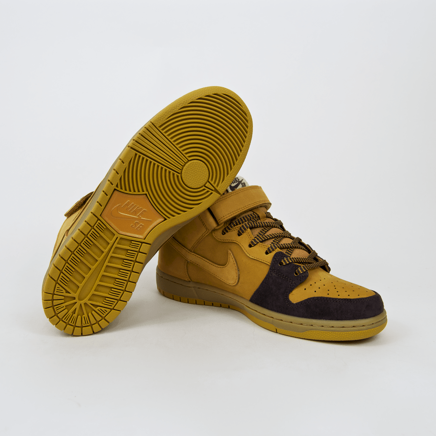 Nike SB Lewis Marnell's Cappuccino, Bronze And Wheat Dunk Mid Pro Shoes