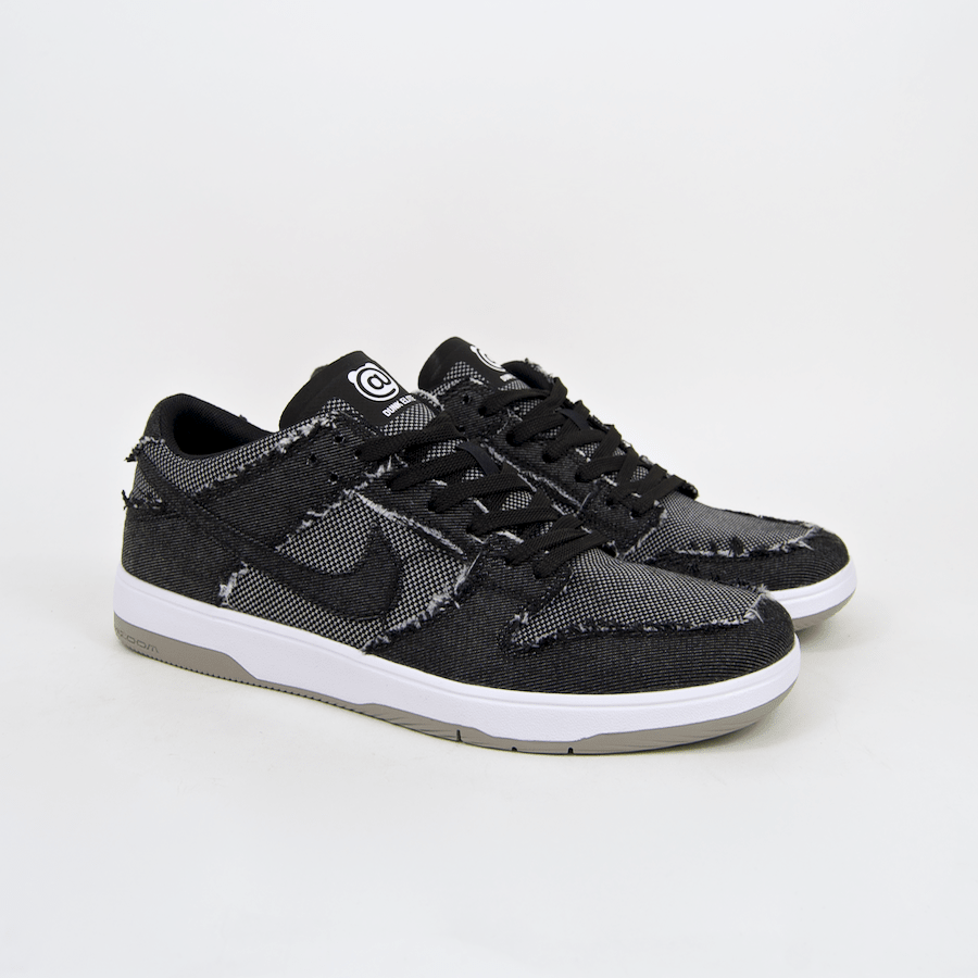 Black And Grey Nike SB 'Medicom' Dunk Low Elite QS Shoes